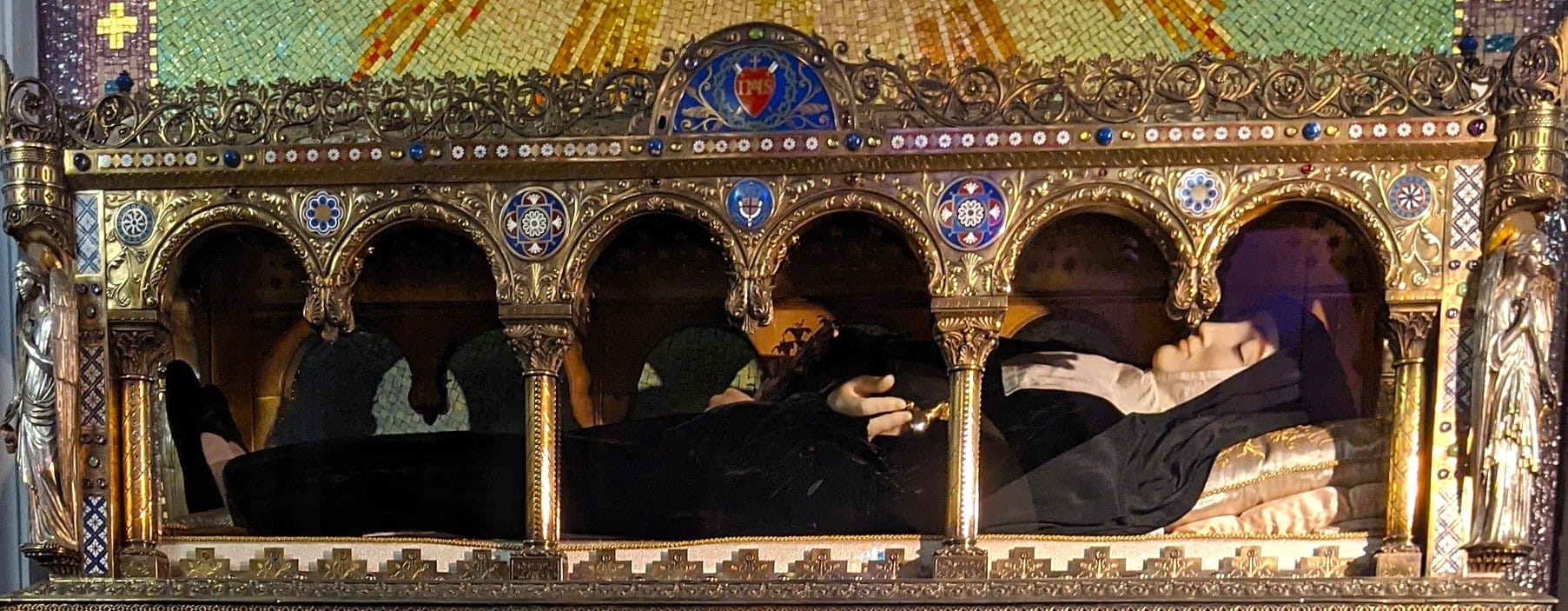 Body of St. Margaret Mary Alacoque enshrined at Paray-le-Monial, France.