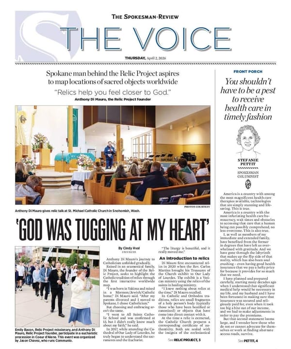 The Spokesman-Review Front Page Feature: The Relic Project