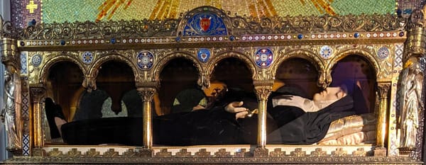 Body of St. Margaret Mary Alacoque enshrined at Paray-le-Monial, France.